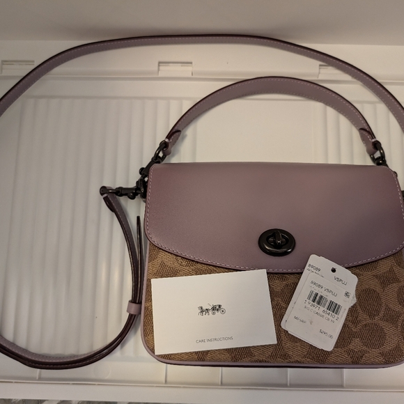 Coach Cassie 19 in Soft Lilac and Tan with Pewter hardware - Picture 11 of 13